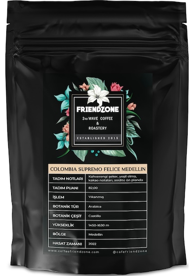 Colombia (Kolombiya) Medellin Yöresel Filtre Kahve 250 G