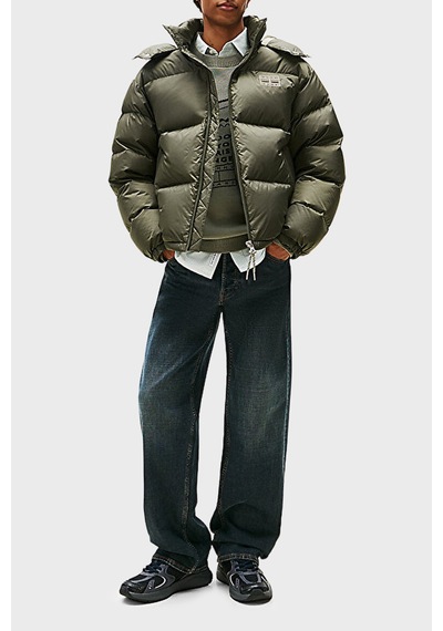 Tommy Jeans Erkek Mont Dm0dm22036 Mrh Koyu Yeşil Koyu Yeşil