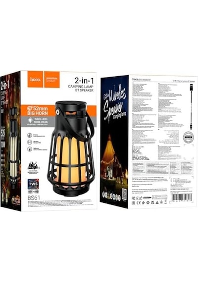 Fun Kamp Işıklı Bluetooth Kablosuz Taşınabilir 10w Hoparlör, Bt V5.3