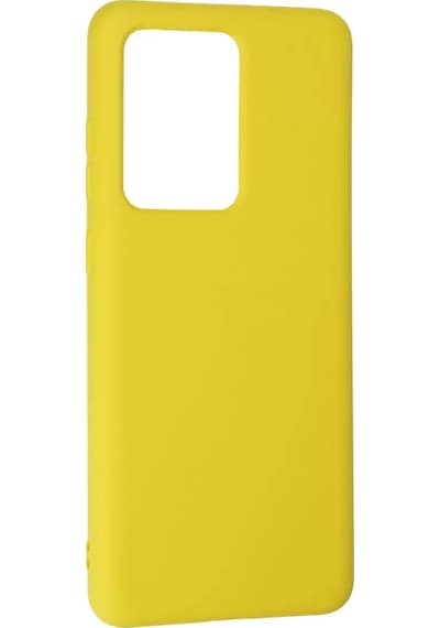 Newface Samsung Galaxy S20 Ultra Kılıf Nano İçi Kadife Silikon - Sarı