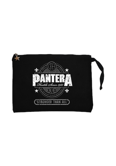 Pantera Stronger Than All Siyah Clutch Cüzdan / El Çantası Siyah
