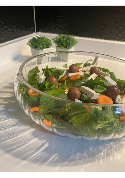 Büyük Boy Cam Salata Kasesi, Sunum Tabağı, Yeşil Diğer