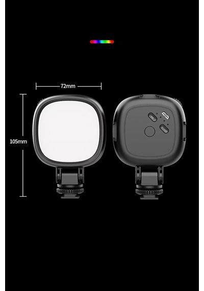 Şarjlı Rgb Led Selfie Video Kamera Işığı Tripod Uyumlu Ve Mandall