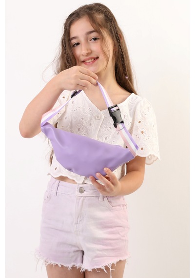 İcone Bag Icone Çocuk Kalp Kapitone Detaylı Bel Çantası Lila