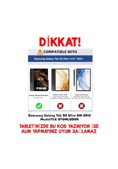 Samsung Galaxy Uyumlu Tab S10 Ultra Sm-x920 / S9 Ultra Sm-x910 Kılıf Şeffaf Silikon Kılıf Kalem Hediyeli Arka Kapak