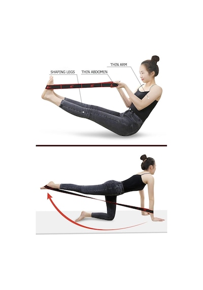 Trendpoint 8 Farklı Seviyeli Direnç Bandı Spor Egzersiz Aerobik Pilates Squat Lastiği Fitness Yoga