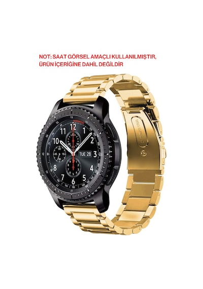 Huawei Watch Gt5 Gt4 Gt2e Gt2 Gt3 Gt3 Pro 46mm Paslanmaz Çelik Metal Kordon 22mm Gold