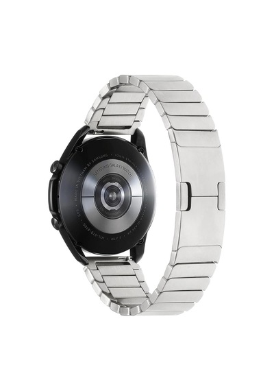 Huawei Watch Gt 2 Sport İle Uyumlu Metal Kordon, Çizgi Tasarım, Gümüş, 46 Mm