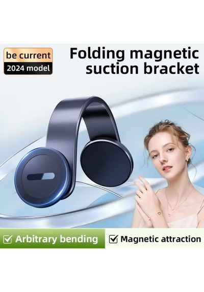 Araç Içi Telefon Tutucu Ayarlanabilir Torpido Magsafe Mıknatıslı Bükülebilir Mıknatıslı Fulltech Siyah Black