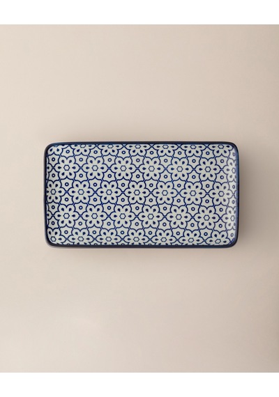 Madame Coco Reve Bleu Lucida Dikdörtgen Tabak - 22 Cm - Mavi/beyaz 8684427225707 Çok Renkli