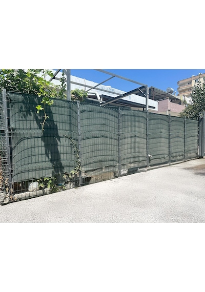 Balkon Filesi - 95lik - Yeşil - Şeritli Halkalı