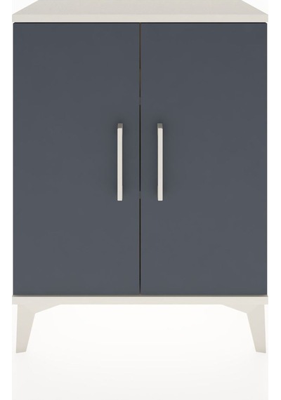 Arges Komodin 2 Raflı 2 Kapaklı 60x30x80 Aytaşı-antrasit Aytaşı