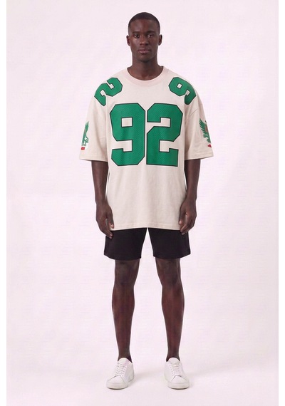 Blow Up 92 Krem Oversize Erkek T-shirt 142913 SİYAH