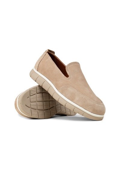 Deery Erkek Hakiki Süet Bej Loafer Ayakkabı - 02044mbeje01