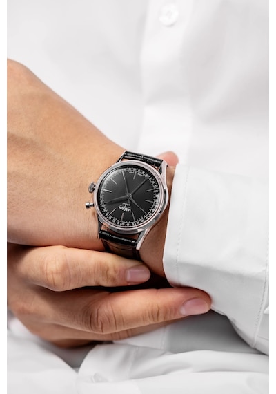Vulcain Cricket President 39mm Black Limited Edition Mekanik Alarm Erkek Kol Saati Metalik