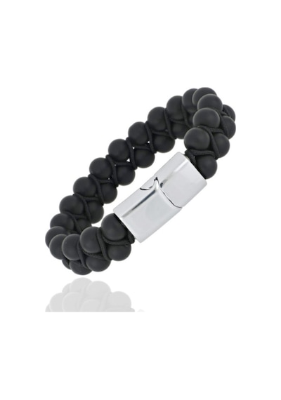 Brezza Lusso Jewelry Oniks Doğal Taşlı Makrome Erkek Bileklik Siyah