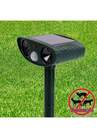 Cbtx Güneş Enerjili Ultrasonik Kedi Köpek Kovucu Yeşil