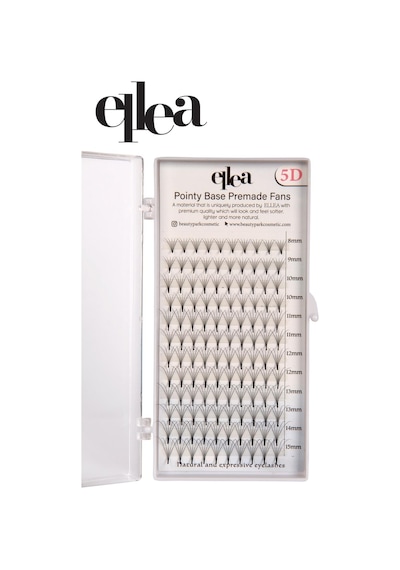 Ellea 5d Volüme İpek Kirpik 0.10 Kalınlık D Kıvrım 8-15  MM Boy Aralığı Mix Kutu