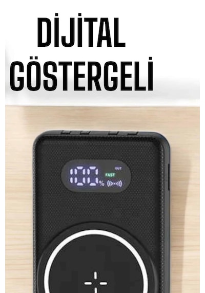 Hızlı Şarj Dijital Göstergeli Powerbankli Çoklu Şarj Özelliği Çok Renkli 71924010