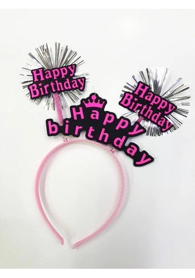 Mey İthalat Happy Birthday Neon Renk Doğum Günü Tacı 12 Adet "