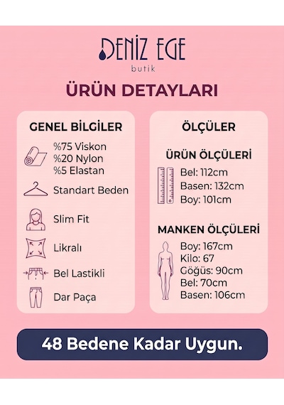 İtalyan Büyük Beden Kadın Pantolon Mavi