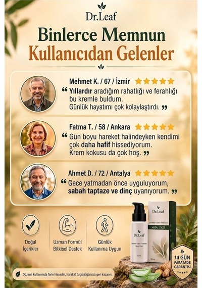 Boyun, Bel, Kas & Eklem Ağrıları Için Masaj Kremi - Diz Ve İçin Rahatlatıcı Masaj Kremi 50ml X 3 Adet