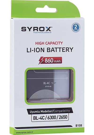 Syrox B108 Bl- 4C / 6300 / 2650 / 5100 / 6260 Batarya