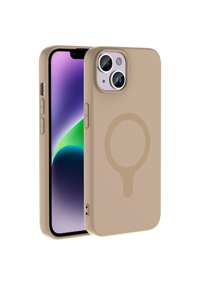 Maks Technology iPhone Uyumlu 13 Kılıf M-safe Şarj Özellikli Mkst Aris Silikon Kapak - Yeşil