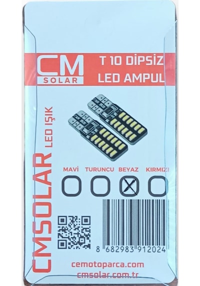 T10 Dipsiz Led Beyaz Işık Ampul Park-plaka-tavan Aydınlatma