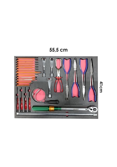 Dorf 27 Parça Tork Kolu Keski Ve Pense Eva Seti Takım Arabası Eva İçeriği 55cm X 41cm