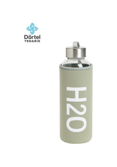 H2o Kılıflı Cam Matara 750 Ml Haki