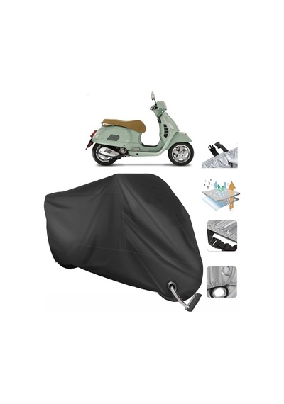 Vespa Gts 300 Motosiklet Branda (Bağlantı, Kilit Uyumlu)-Siyah (457275792)