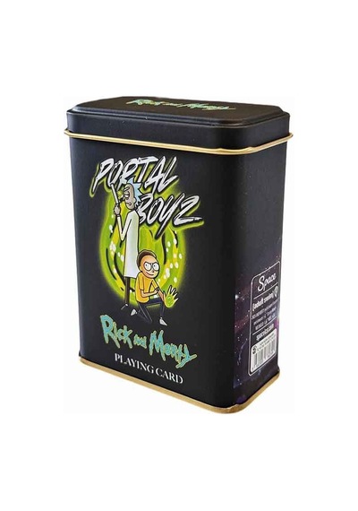 Space Rick And Morty İskambil Kağıdı Metal Kutulu İk-380399