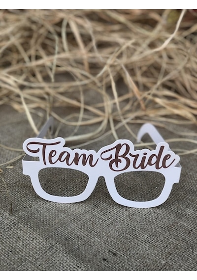 8 Adet Bride To Be Konsepti Gözlük Beyaz Rose Gold "team Bride" Bekarlığa Veda Nedime Partisi