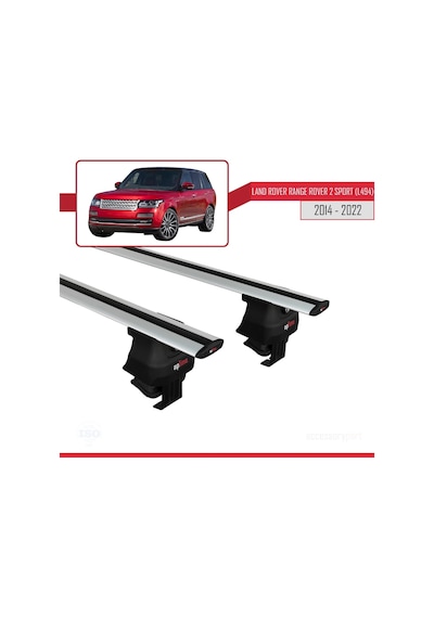 Land Rover Range Rover 2 Sport L494 2014-2022 Arası İle Uyumlu Ace-4 Ara Atkı Tavan Barı Gri