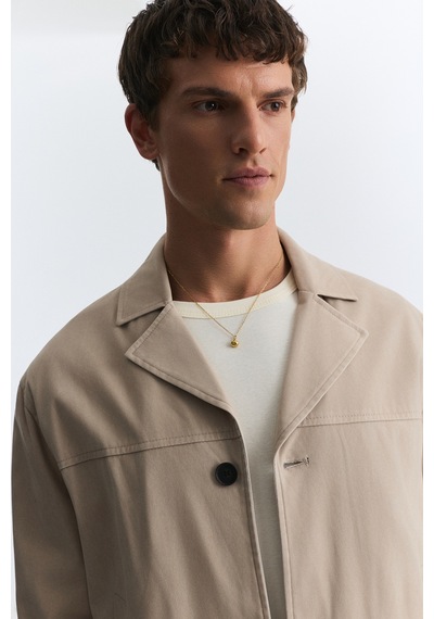 Antioch Crop Fit Suni Süet Ceket Bej