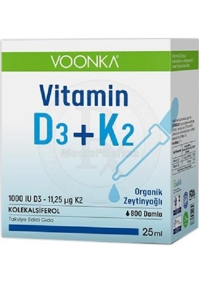 Voonka Vitamin D3 K2 Damla 25 Ml