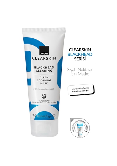 Siyah Noktaların Görünümü İçin Ferahlatan Arındırıcı Yüz Maskesi 75 Ml. İkili Paket