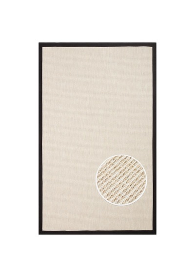 Eko Halı Ventura Vnt 2706 Cream Bordür Black Sisal Görünümlü İç Ve Dış Mekan Uyumlu Hav Vermeyen Mod