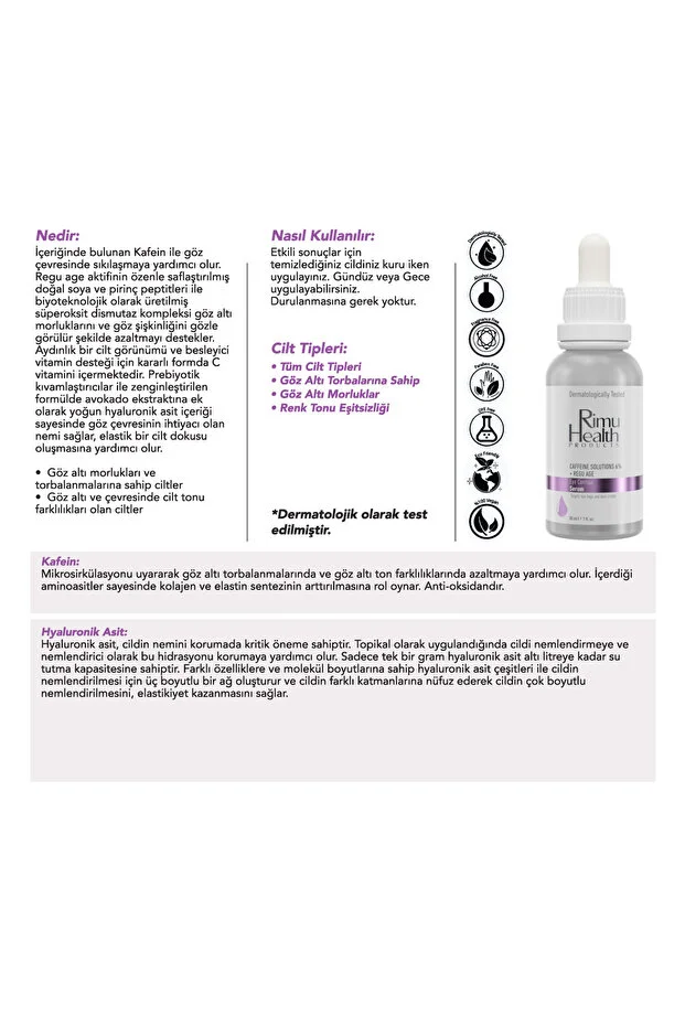 Rimu Health Products Göz Çevresi Aydınlatma Ve Yoğun Nemlendirici Cilt Bakım Seti