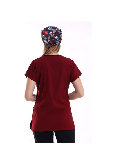 Bflex Unisex Likralı Yarasa Kol Tek Üst - 6407 Bordo 6407 Bordo Soft