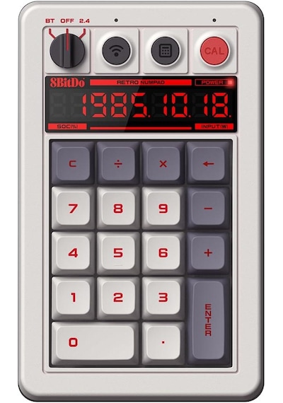 8bitdo Retro 18 N Edition Kablosuz Mekanik Numpad,hesap Makinesi Modu,windows Ve Android Uyumlu Gri