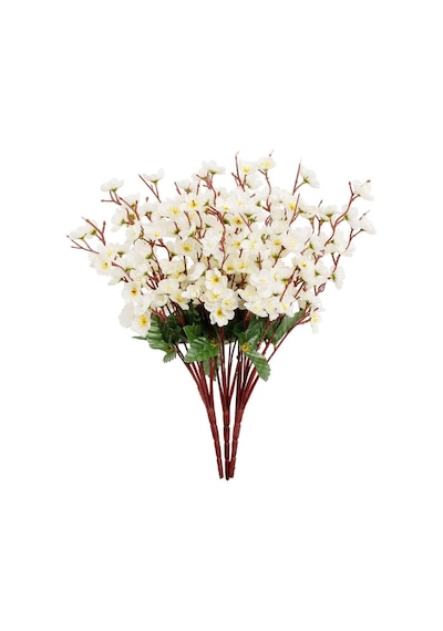 Yapay Çiçek Bahardalı Japon Kiraz Çiçeği 9 Dallı 40Cm Beyaz