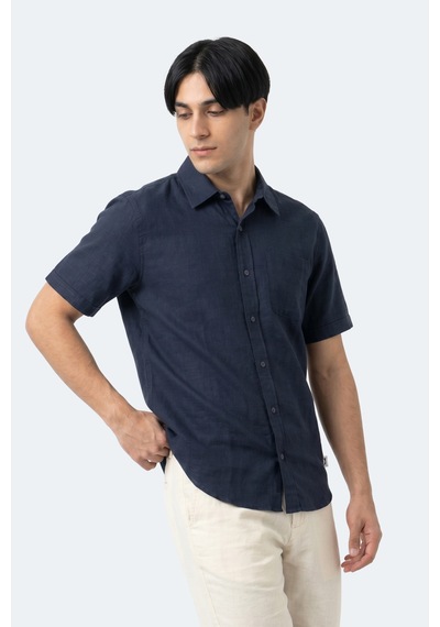 Slazenger Kırtıda Erkek Indigo Gömlek