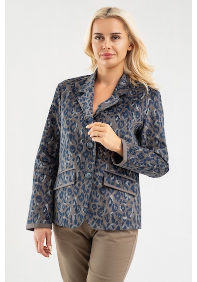 Bold & Young Kadın Baskılı Kadife Blazer Ceket Likralı Pamuklu Kumaş, Astarlı, Çift Cepli Haki Bold & Young Kadın Baskılı Kadife Blazer Ceket Likralı Pamuklu Kumaş, Astarlı, Çift Cepli Haki