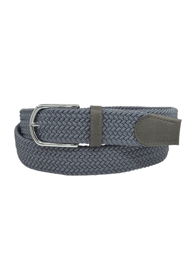 Süzer Deri 3.5 Cm. Elastik Esnek Unisex Örgü Kemer Füme Füme