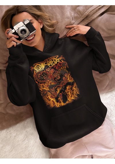 Sevbano Özel Tasarım Monkey D. Luffy Baskılı Unisex Oversize One Piece Ho Siyah