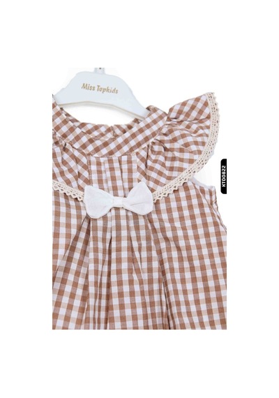 Xo Kids Kız Elbise 3-12 Ay 2321 Kahverengi