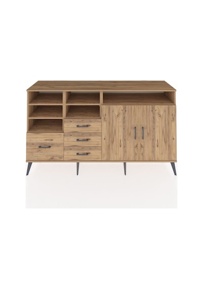 Kronos Konsol 7 Raflı 4 Çekmeceli 2 Kapaklı 176x59x99 Çam-çam Çam-çam
