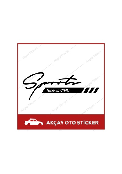 Sport Tune Up Civic Sticker Cıvıc Oto Sticker Civic Araba Sticker